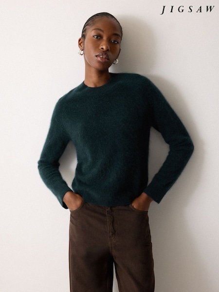 Jigsaw Green Halo Cashmere Jumper (G04126) | £225