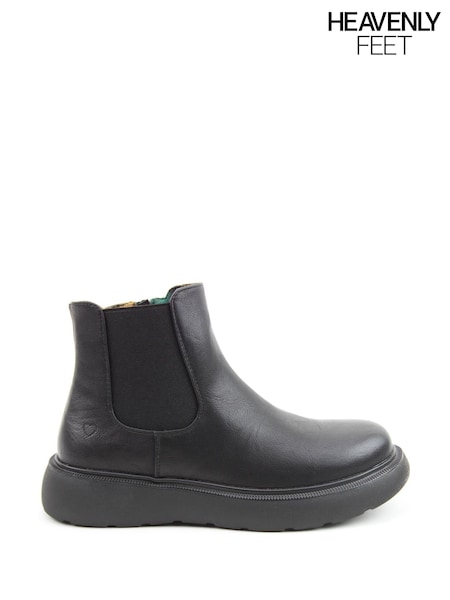 Heavenly Feet Azalea Black Ankle Boots (G04130) | £55