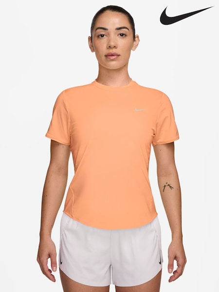 Nike Orange Pulse Swift Dri-FIT Short-Sleeve Running Top (G04201) | £40