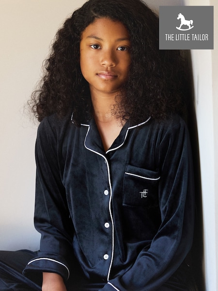 The Little Tailor Kids Luxury Soft Touch Velour Christmas Pyjamas (G04320) | £30 - £32