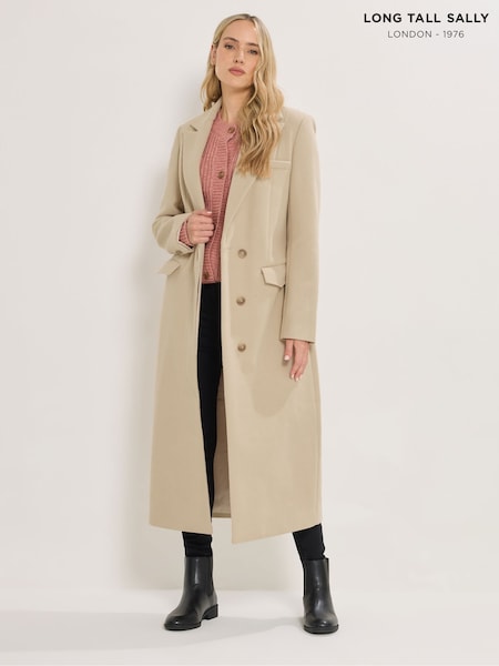 Long Tall Sally Natural Longline Coat (G04649) | £84