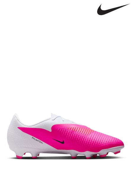 Pink / White - Regular Nike Phantom 6 Low Academy Multi Ground Football Boots