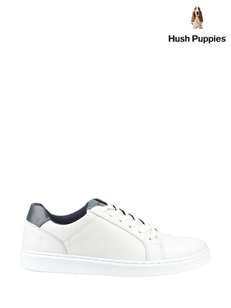 Hush Puppies White Madden Shoes (G04813) | £75