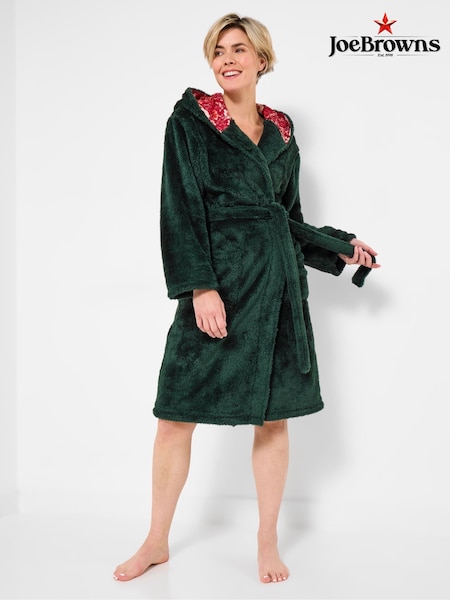 Joe Browns Green Floral Lined Dressing Gown (G04862) | £43