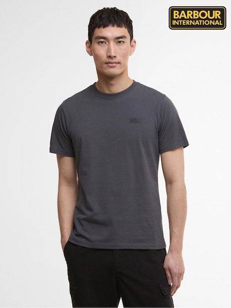 Barbour® International Grey Small Logo T Asphalt T-Shirt (G05012) | £30