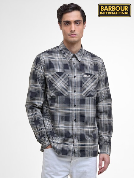 Barbour® International Blue International Hall Check Long Sleeve Shirt (G05019) | £70