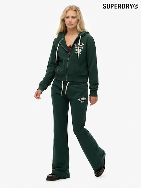 Superdry Green Athletic Embroidered Flare Joggers (G05407) | £40