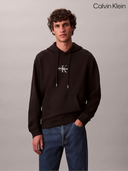 Calvin Klein Black Monogram Hoodie (G05539) | £90