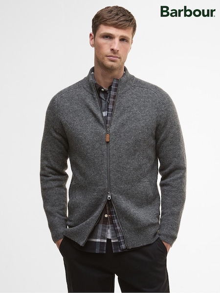 Barbour® Grey Talder Half Zip Jumper (G05549) | £129