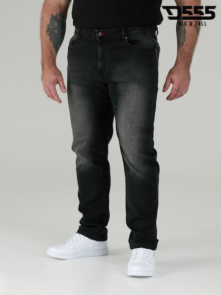 D555 Grey BENSON Tapered Fit  Stretch Jeans (G05635) | £40