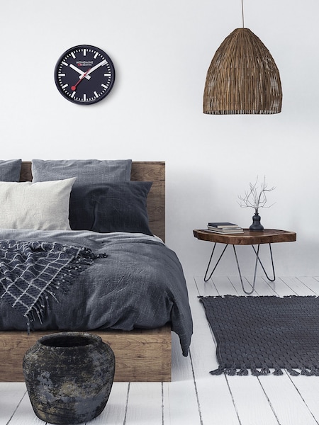 Mondaine Black Wall Clock 25cm Frame (G05810) | £199