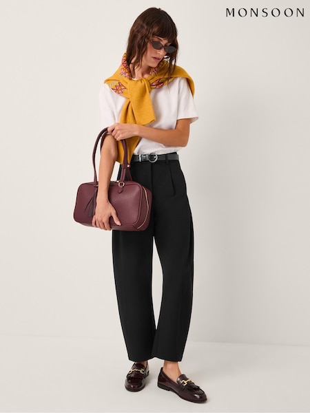 Monsoon Black Tara Barrel Trousers (G05813) | £69