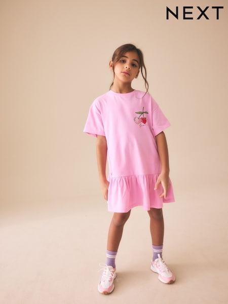 Pink Print T-Shirt Dress (3-16yrs) (G05978) | £10 - £15