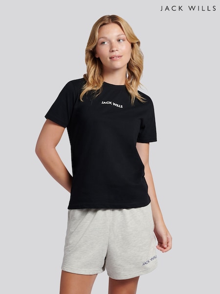 Jack Wills Black Debdon Regular Fit T-Shirt (G06020) | £18