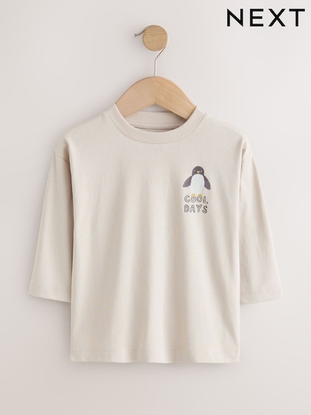 Stone Sea Animals Long Sleeve Back Print T-Shirt (3mths-8yrs) (G06210) | £7 - £9