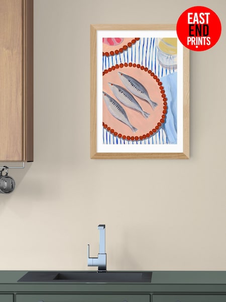 East End Prints Oak Sardines Supper Wall Art Print by Susie Miller (G06395) | £50 - £130