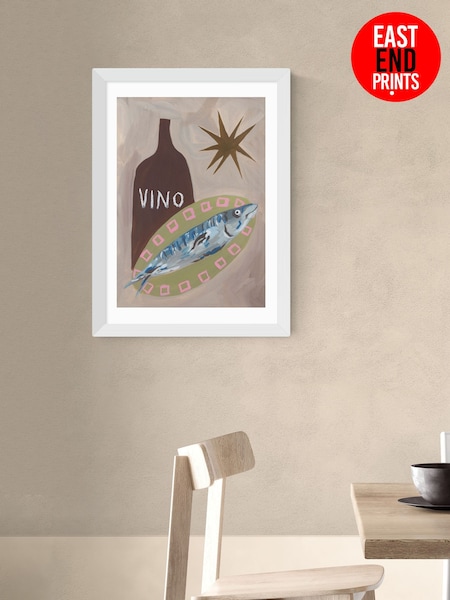 East End Prints White Fish Supper Wall Art Print by Jazmine Joye (G06410) | £50 - £130
