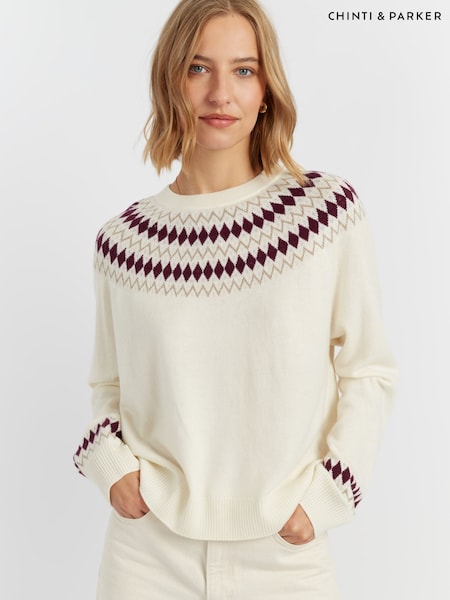Chinti & Parker Wool Cashmere Fair Isle Pattern Sweater (G06524) | £125