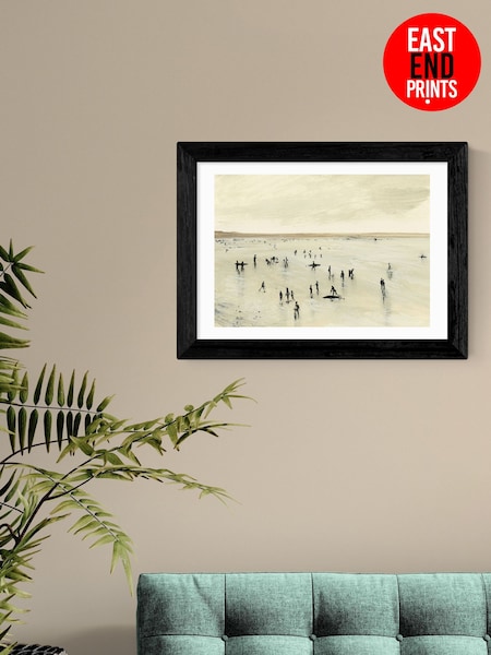 East End Prints Black Croyde Wall Art Print by Dan Hobday (G06611) | £50 - £130