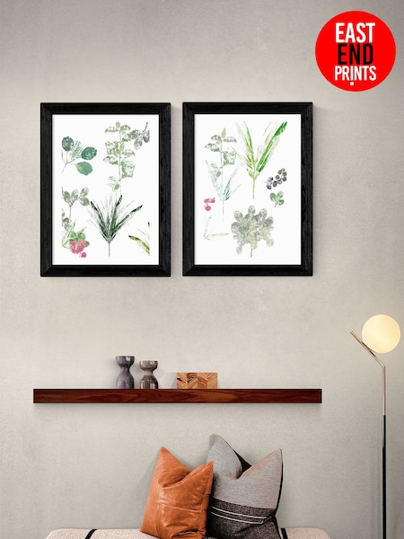 East End Prints Set of 2 Black Forest Floor Finds Wall Art Prints by Cartissi (G06617) | £90 - £245
