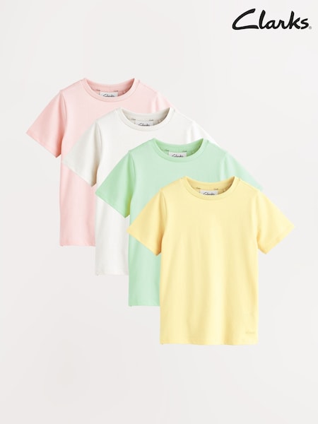 Clarks Multi 4 Pack T-Shirts (G06738) | £16 - £23