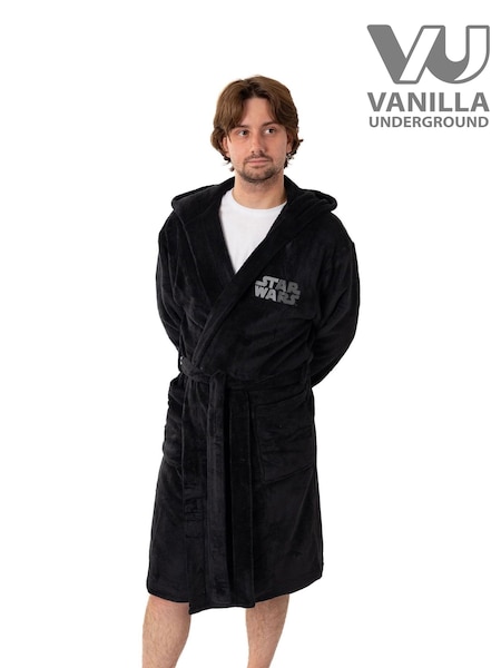 Vanilla Underground Black Star Wars Darth Vader Hooded Bath Robe (G06850) | £42