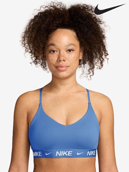 Nike Blue Indy Light Support Padded Adjustable Sports Bra (G06865) | £33