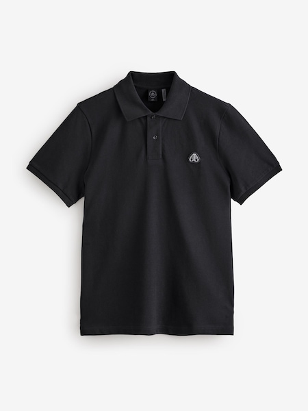 Moose Knuckles Black Everett Short Sleeve Logo Polo Shirt (G06939) | £130