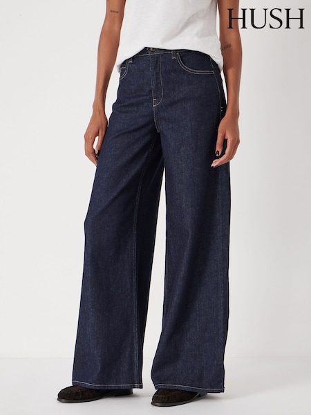 Hush Blue Nessa Wide Leg Jeans (G07136) | £100