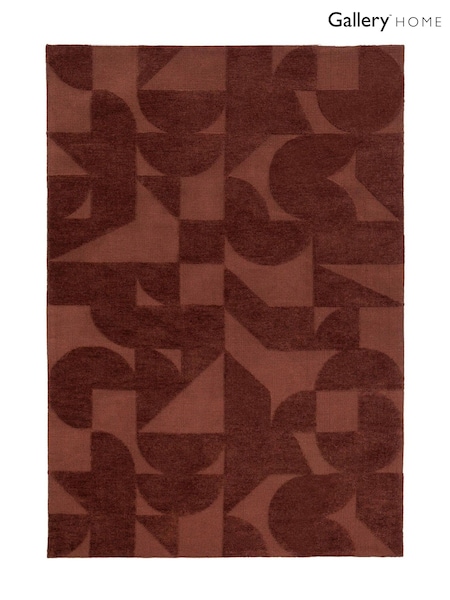Gallery Home Orange Sedona Block Rug Nutmeg (G07201) | £160