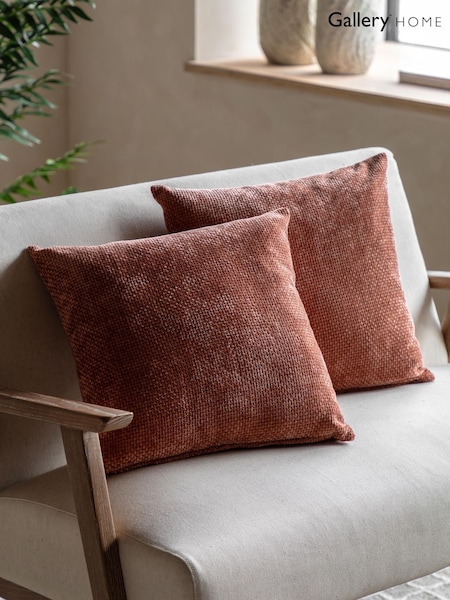Gallery Home 2 Pack Red Bask Weave Cushions (G07219) | £30