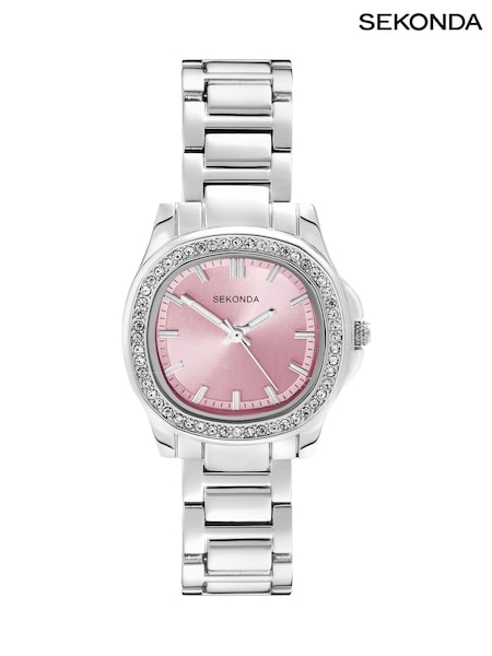 Sekonda Octaire 30mm Womens TV Silver Analogue Watch with Silver Bracelet (G07223) | £50