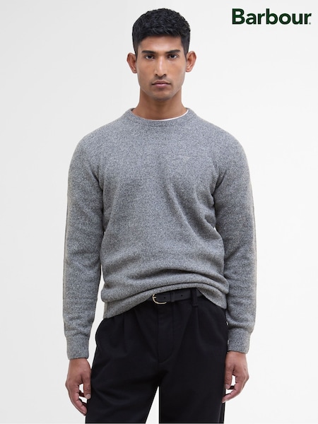 Barbour® Grey Essential Tisbury Crew Jumper (G07225) | £90