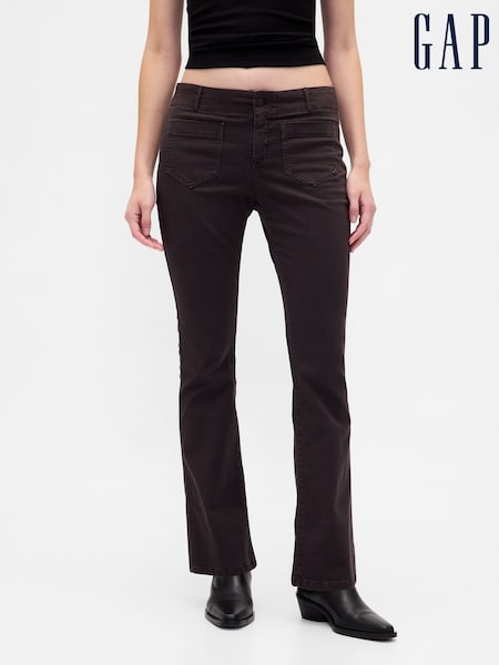 Gap Brown Low Waisted Twill Long and Lean Trousers (G07238) | £55