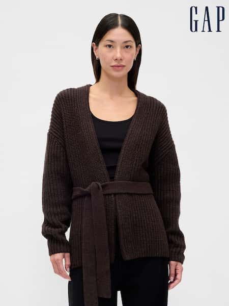 Gap Brown Oversized Wrap Cardigan (G07247) | £75
