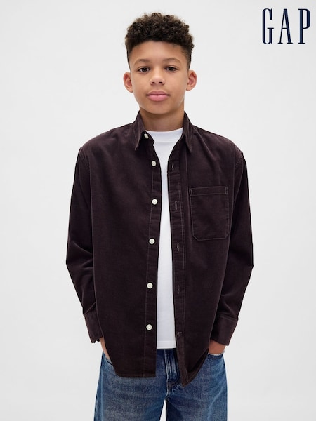 Gap Brown Relaxed Corduroy Shirt (4-13yrs) (G07360) | £22