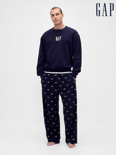 Gap Navy Blue Softest Flannel Pyjama Bottoms (G07375) | £25
