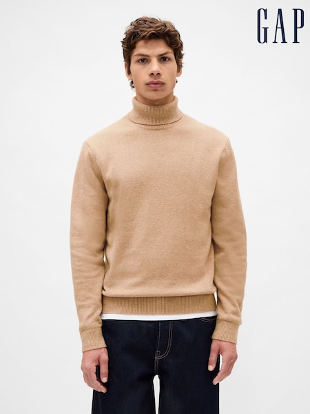 Gap Beige CashSoft Turtle Neck Jumper (G07408) | £45