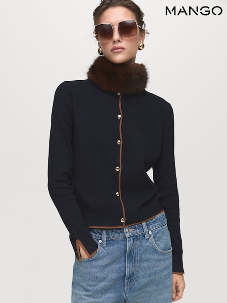 Mango Blue Cardigan Luccapk (G07485) | £33