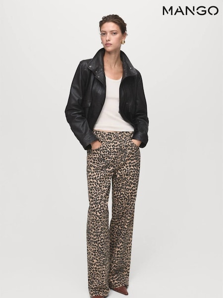 Mango Brown Jeans Leopard (G07589) | £50