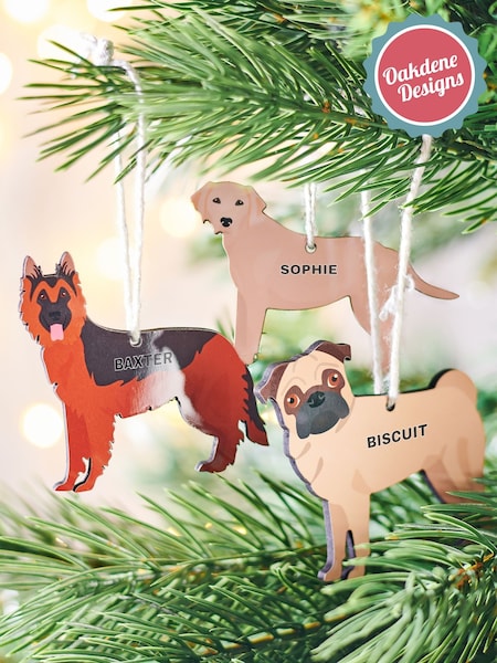 Personalised Dog Breed Christmas Decoration by Oakdene (G07848) | £10