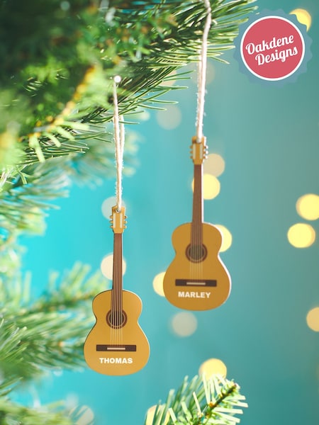 Personalised Guitar Christmas Decoration by Oakdene (G07856) | £10