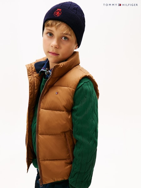 Tommy Hilfiger Blue Kids Knit Beanie (G07914) | £32