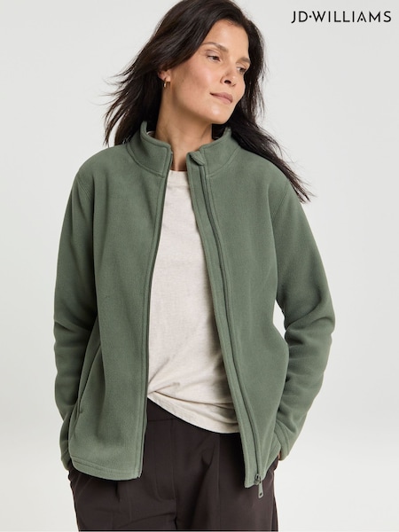 JD Williams Green Zip Up Fleece Jacket (G09165) | £27