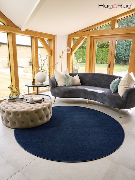 Hug Rug French Navy Sense Circle Rug (G09190) | £350
