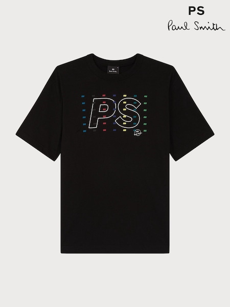 PS Paul Smith Regular-Fit Logo Graphic Black T-Shirt (G09316) | £80