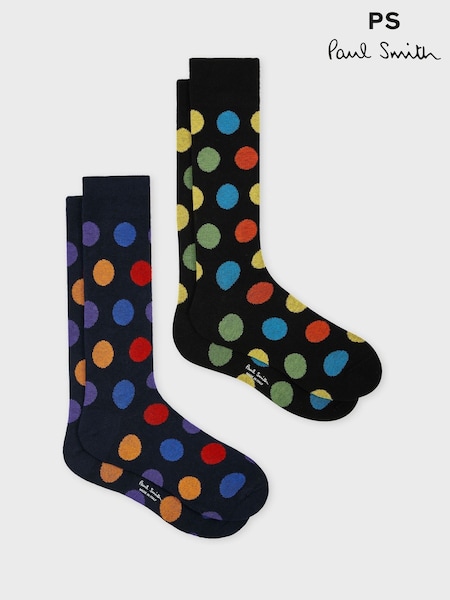 PS Paul Smith Black Spots Pattern Socks (G09331) | £42