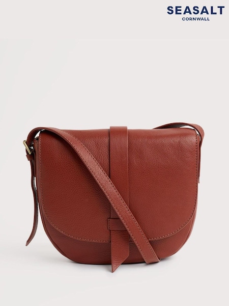 Seasalt Cornwall Brown Bellevalia Leather Cross-Body Bag (G09366) | £76