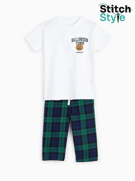 Personalised Toddlers Sl Pumpkin Halloween Pyjamas By Stitchstyle (G09449) | £35