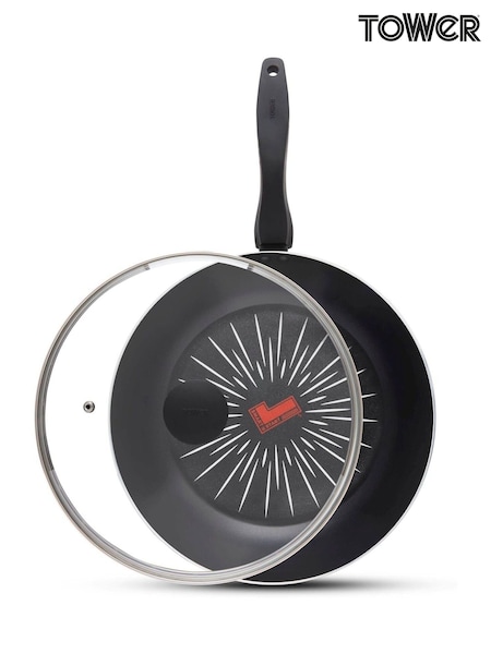 Tower Black Smart Start Forged 28cm Multi-Pan with Lid (G09554) | £35